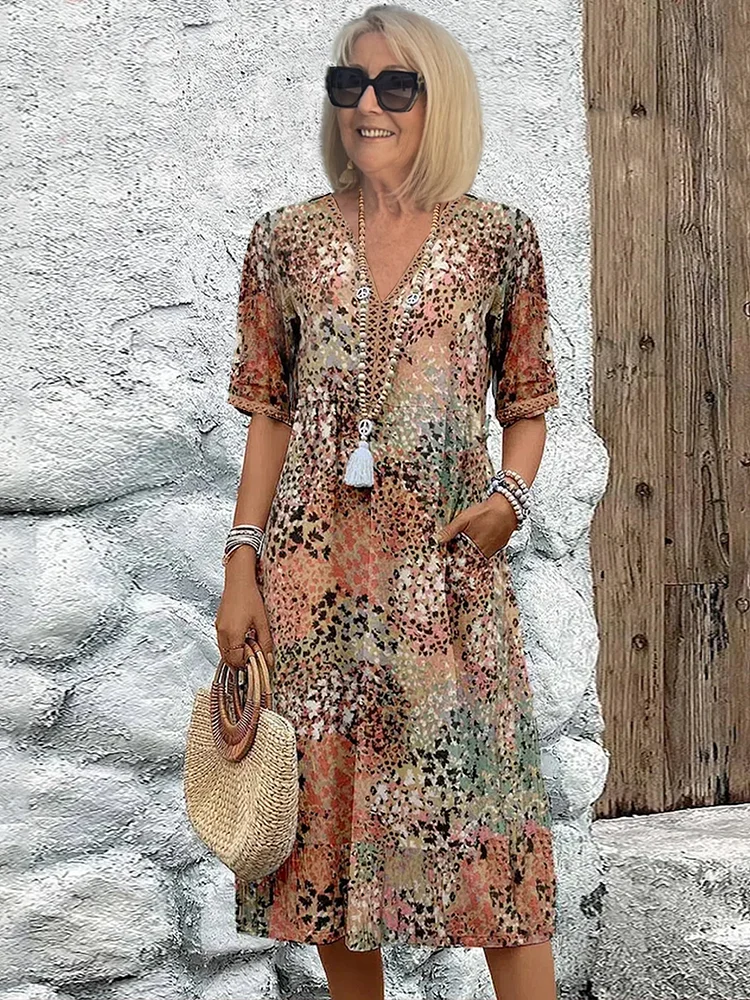 Suzanne | Abito Midi Estivo che Valorizza la Silhouette
