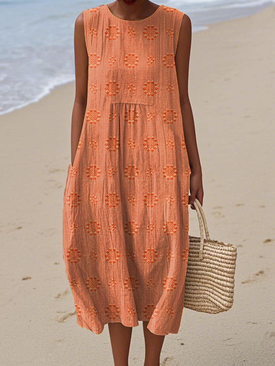 Abito Estivo in Cotone con Tasche