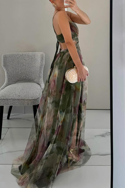 Giselle | Incantevole Maxi-abito con Stampa Floreale