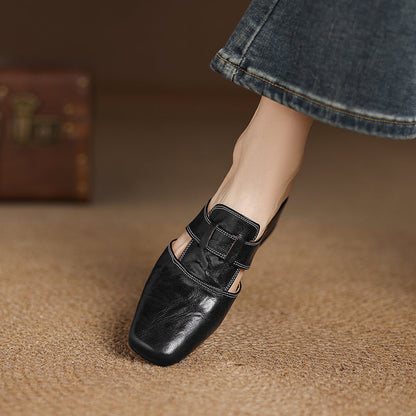 Andie mules in vera pelle