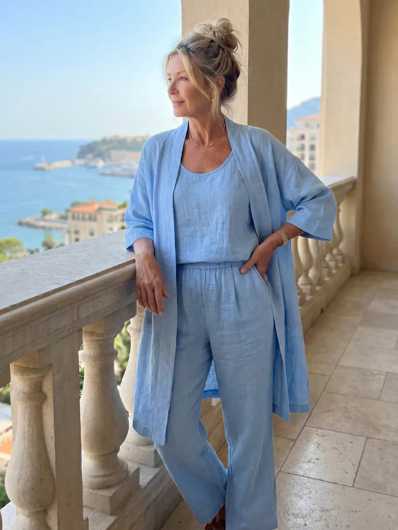 Lorena | Completo Tre Pezzi Leggero con Cardigan 2