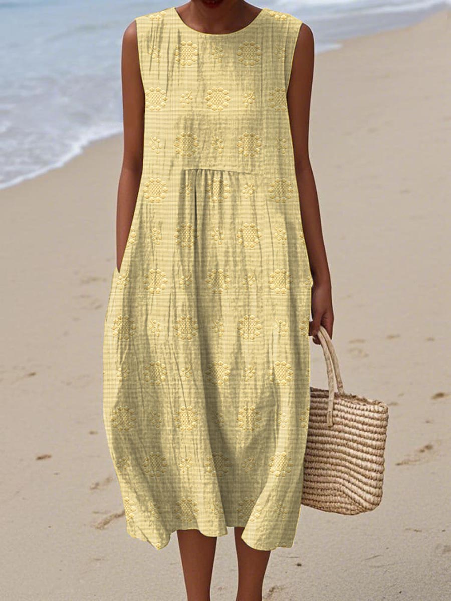 Abito Estivo in Cotone con Tasche