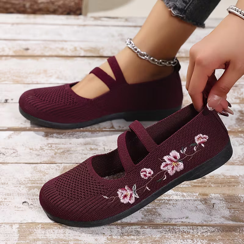 Vittoria | Scarpe Comode con Dettaglio Floreale
