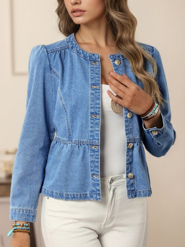 Valeria | Giacca Denim Cropped con Maniche a Sbuffo 2