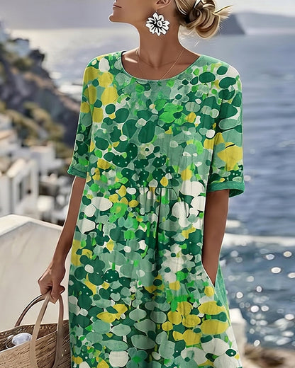 Cherie | Abito Midi Floreale Ampio e Leggero