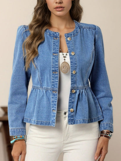 Valeria | Giacca Denim Cropped con Maniche a Sbuffo 3