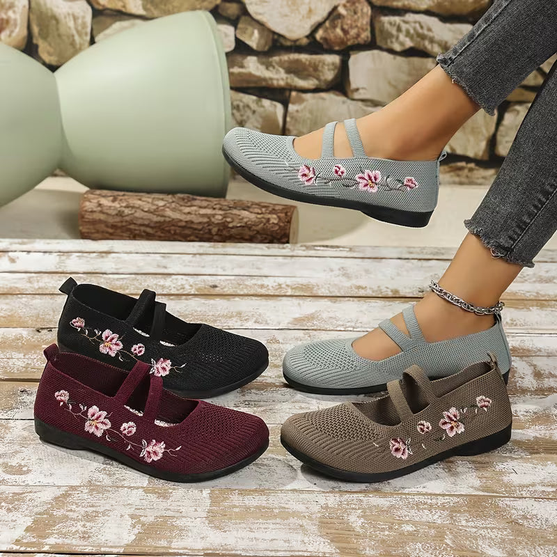Vittoria | Scarpe Comode con Dettaglio Floreale