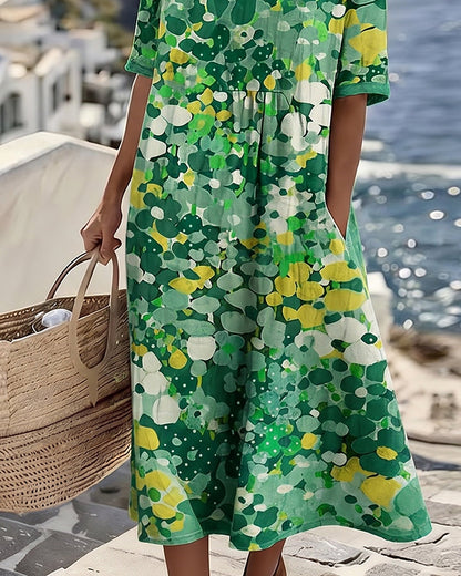 Cherie | Abito Midi Floreale Ampio e Leggero
