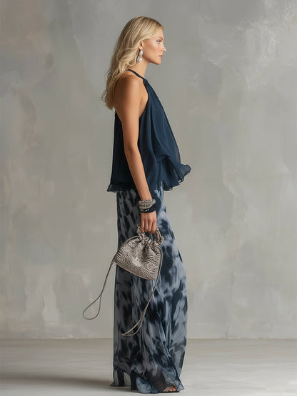 Vivienne | Completo Estivo Elegante con Pantalone Largo