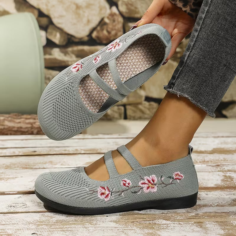 Vittoria | Scarpe Comode con Dettaglio Floreale