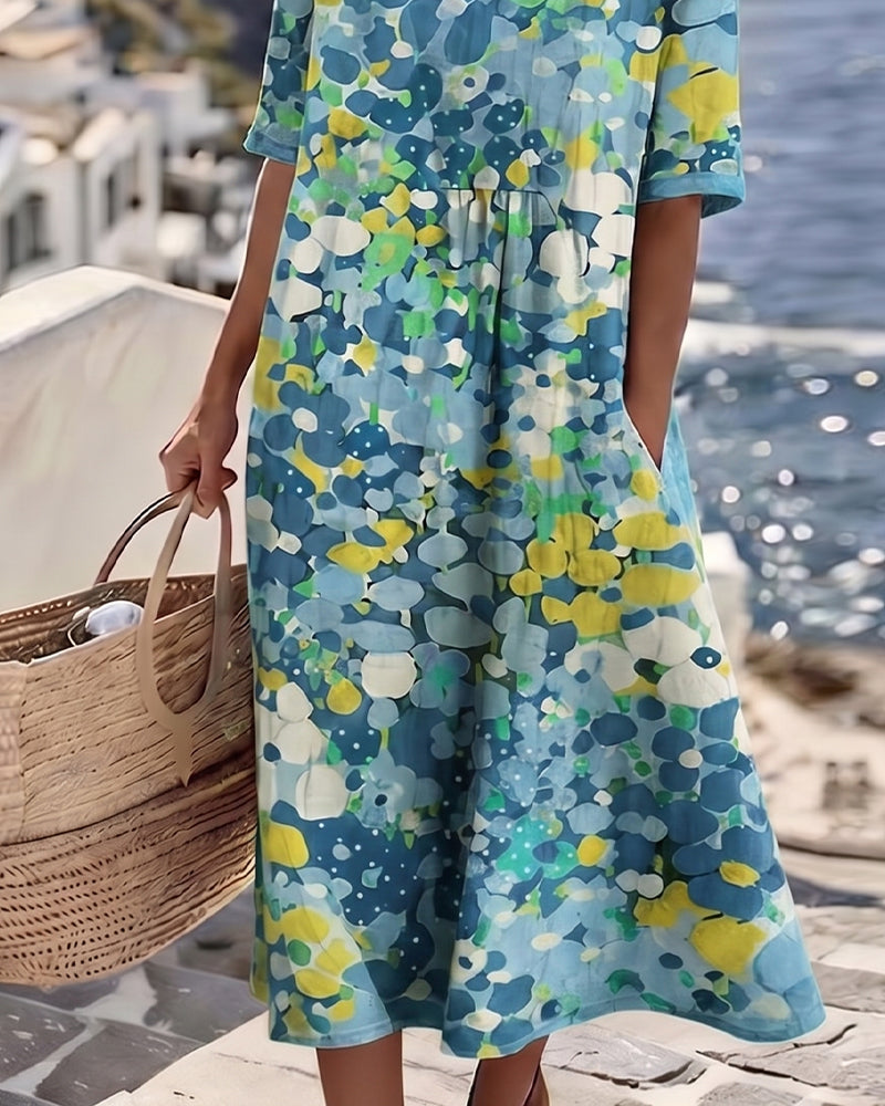 Cherie | Abito Midi Floreale Ampio e Leggero