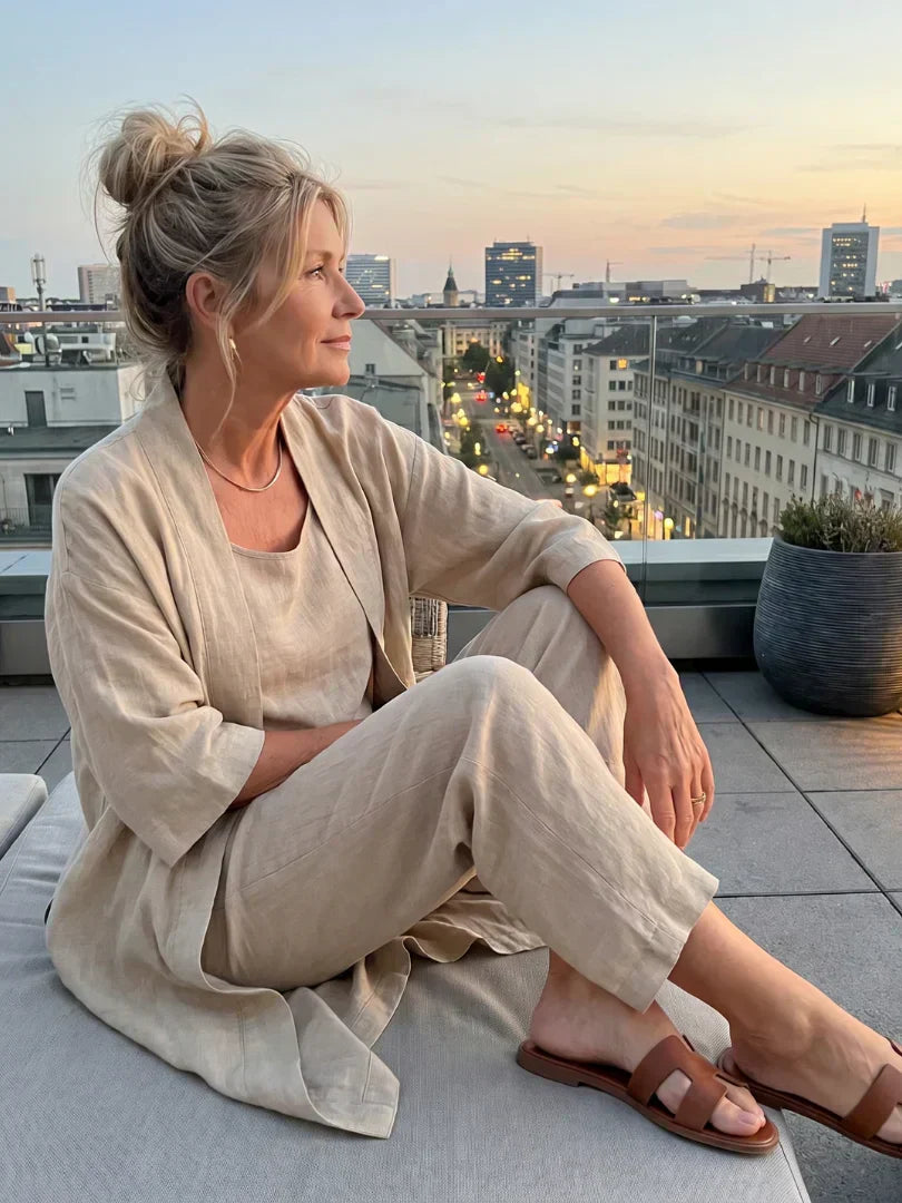 Lorena | Completo Tre Pezzi Leggero con Cardigan 13