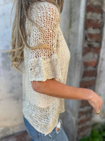 Carola | Gilet in Maglia Traforata con Bottone 3