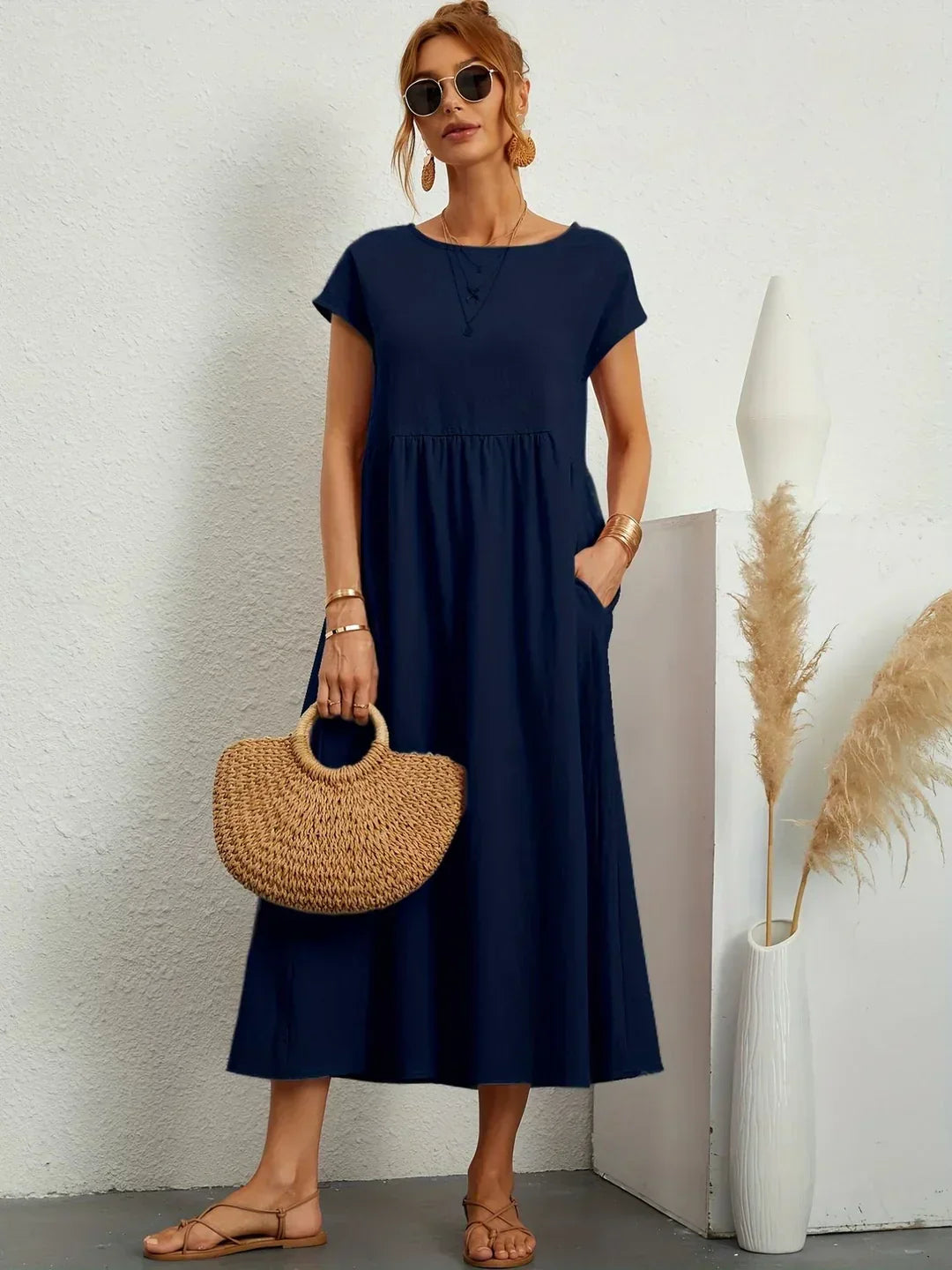 Gabrielle | Abito Midi Fluido ed Elegante