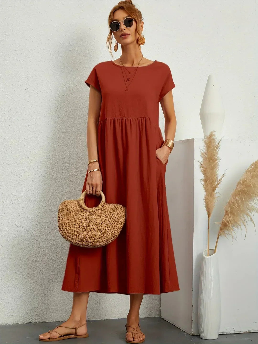 Gabrielle | Abito Midi Fluido ed Elegante