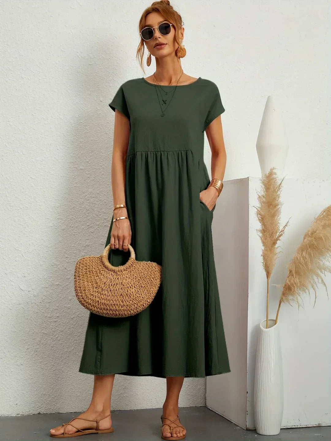 Gabrielle | Abito Midi Fluido ed Elegante