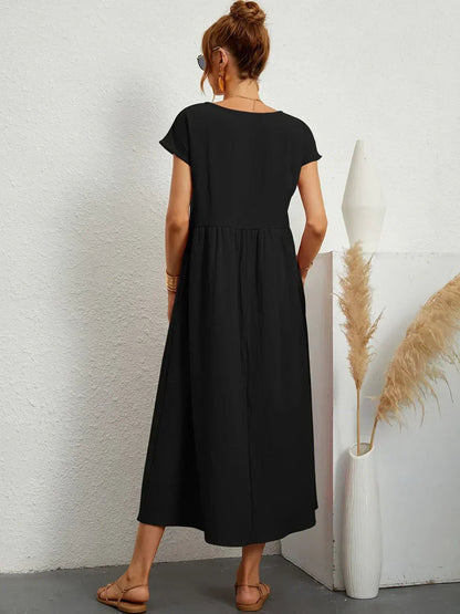 Cintia | Abito Midi Morbido con Tasche