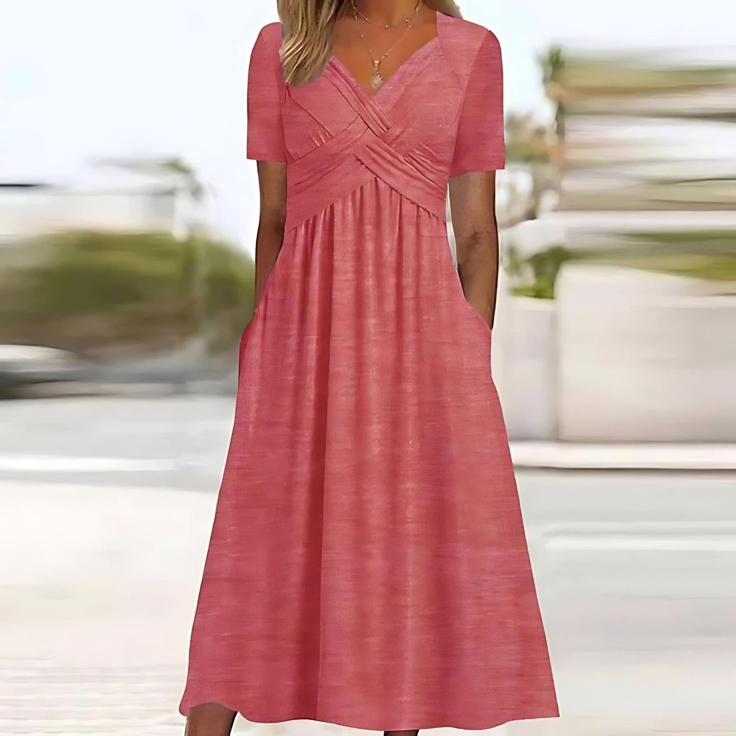 Isadora | Abito Midi Elegante con Taglio ad A