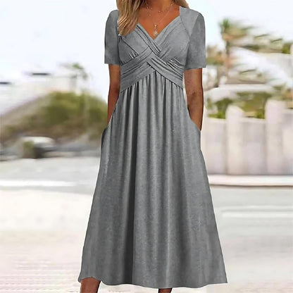 Isadora | Abito Midi Elegante con Taglio ad A