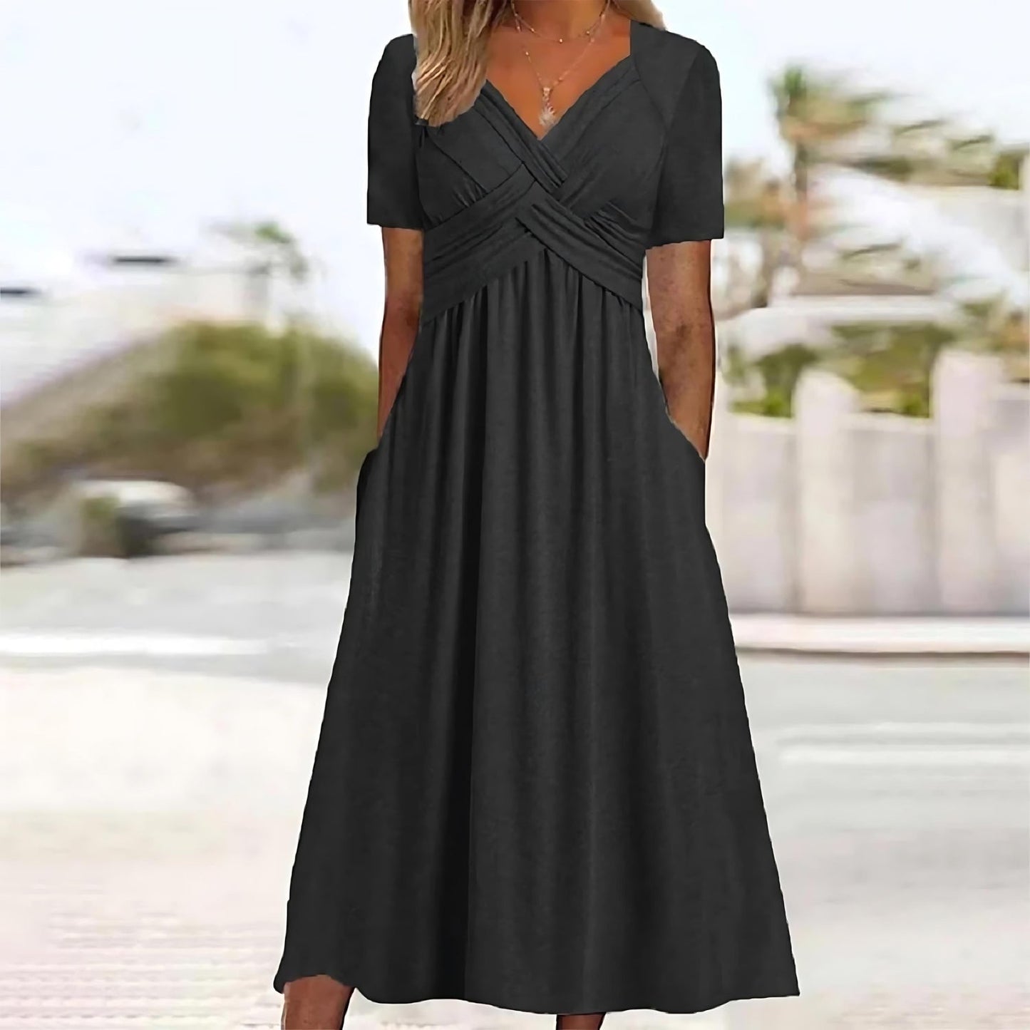 Isadora | Abito Midi Elegante con Taglio ad A