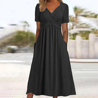 Isadora | Abito Midi Elegante con Taglio ad A