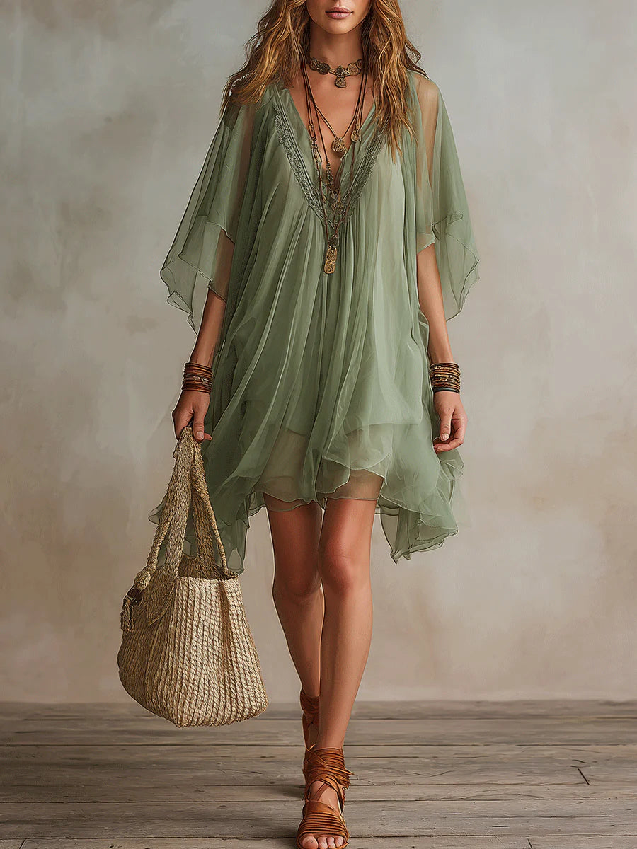 Clara | Abito Mini Boho Leggero con Silhouette Fluida 1