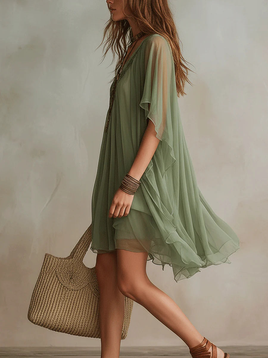 Clara | Abito Mini Boho Leggero con Silhouette Fluida 2