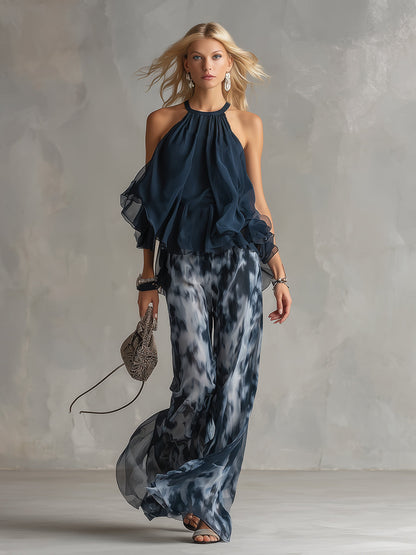Vivienne | Completo Estivo Elegante con Pantalone Largo