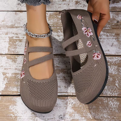 Vittoria | Scarpe Comode con Dettaglio Floreale