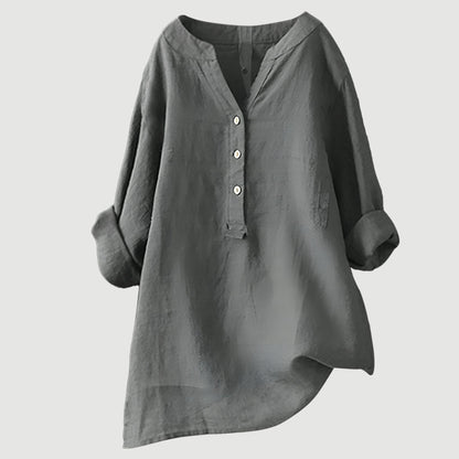 Lina | Blusa Estiva Leggera Effetto Lino