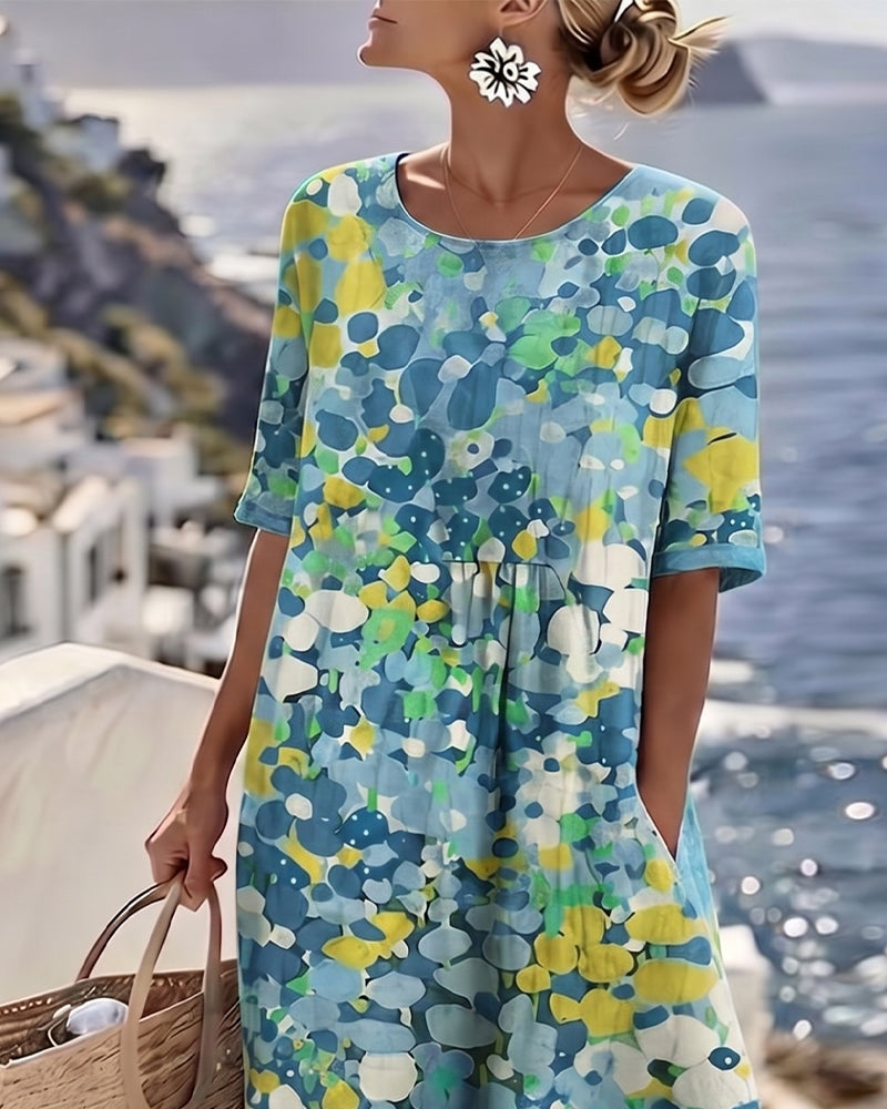 Cherie | Abito Midi Floreale Ampio e Leggero