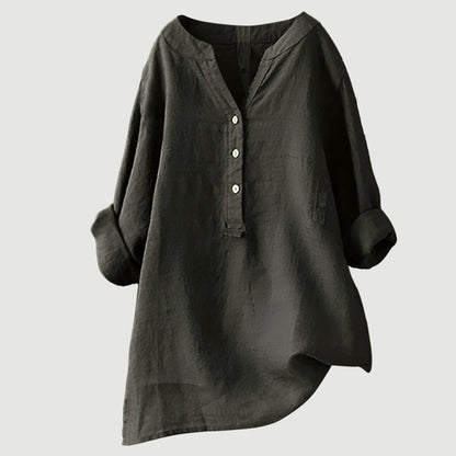Lina | Blusa Estiva Leggera Effetto Lino