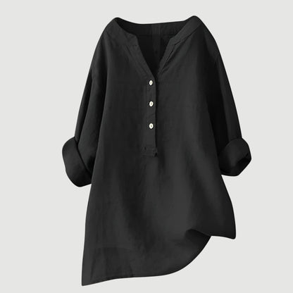 Lina | Blusa Estiva Leggera Effetto Lino