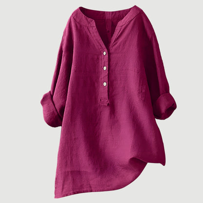 Lina | Blusa Estiva Leggera Effetto Lino