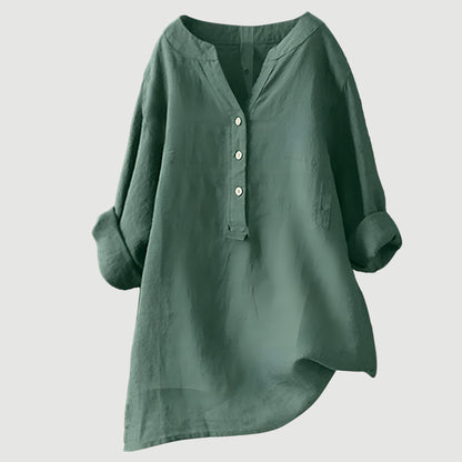 Lina | Blusa Estiva Leggera Effetto Lino