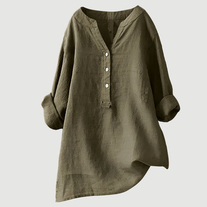 Lina | Blusa Estiva Leggera Effetto Lino