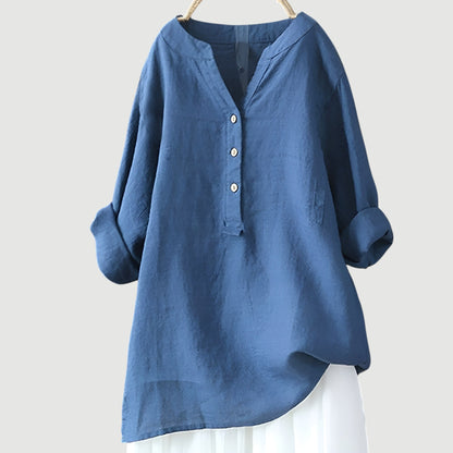 Lina | Blusa Estiva Leggera Effetto Lino