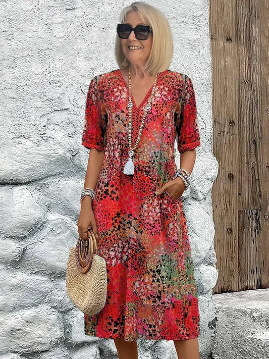 Suzanne | Abito Midi Estivo che Valorizza la Silhouette
