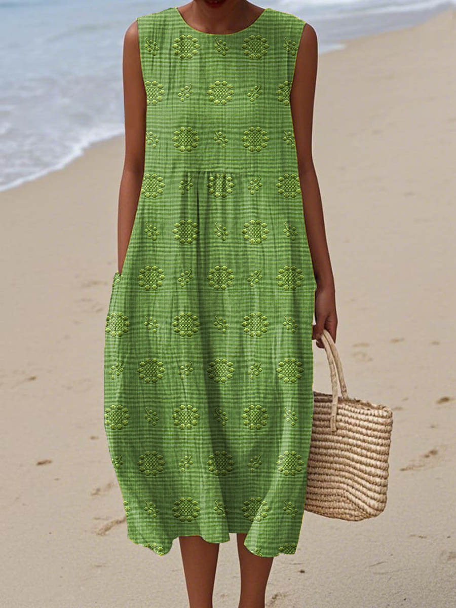 Abito Estivo in Cotone con Tasche