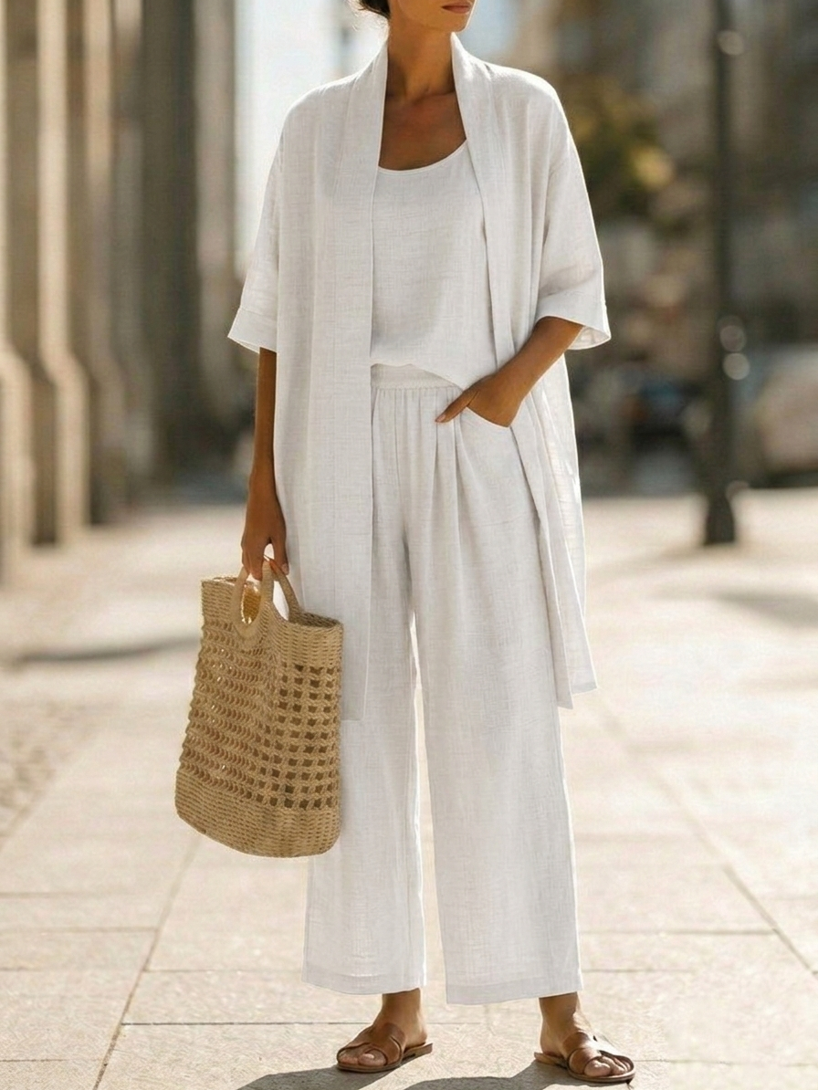 Lorena | Completo Tre Pezzi Leggero con Cardigan 14