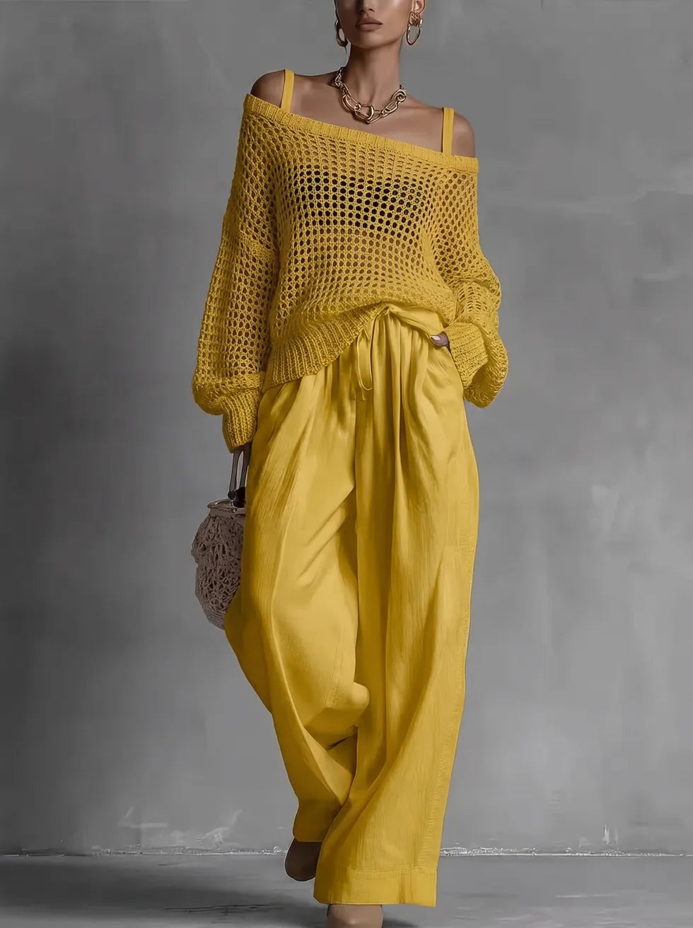 Clarissa | Completo Due Pezzi Elegante con Pantaloni Ampi 3