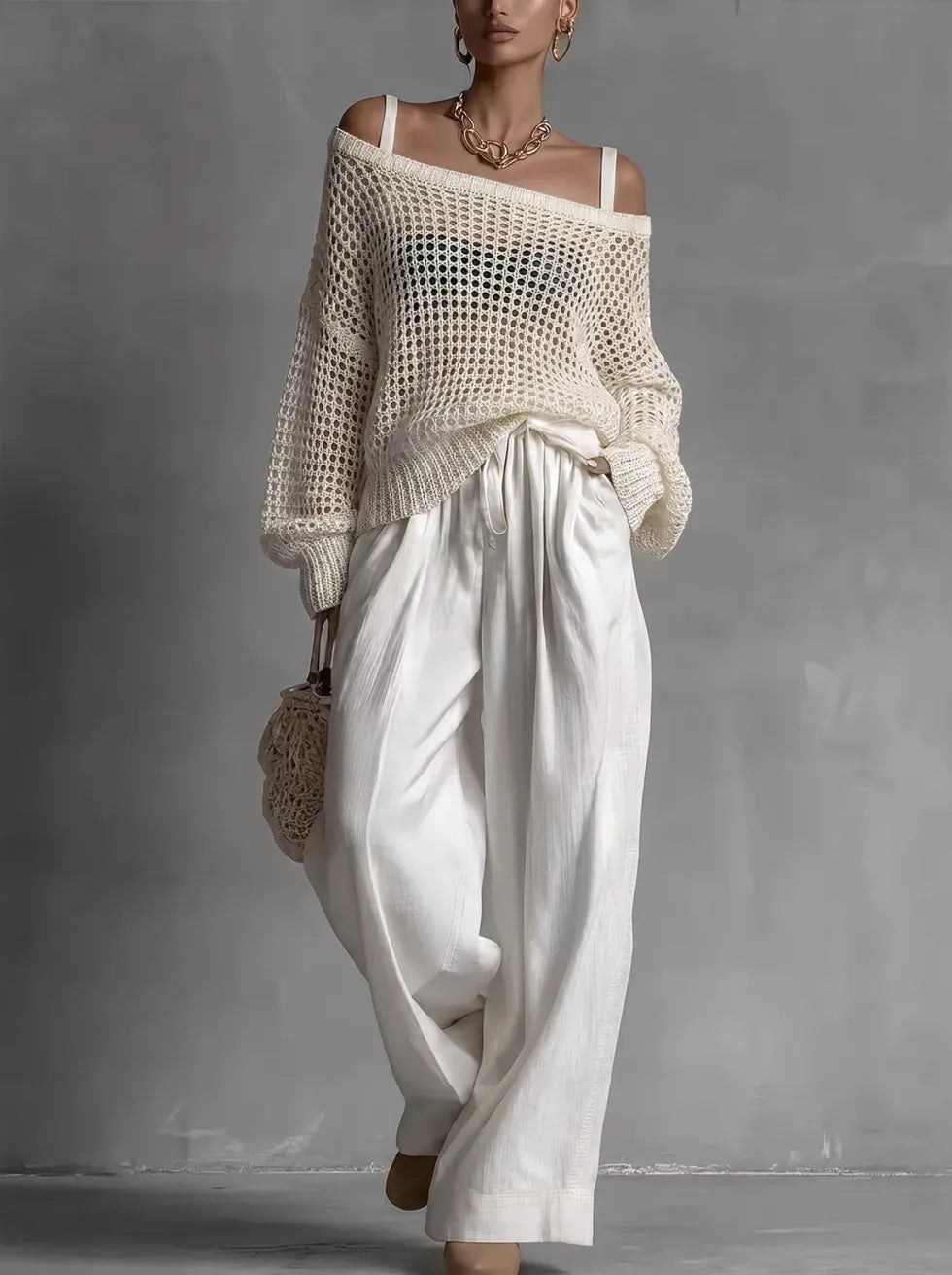 Clarissa | Completo Due Pezzi Elegante con Pantaloni Ampi 1